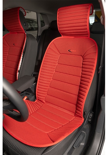 Tata Telcoline Lüx Oto Koltuk Minderi Ön 2'li Set Bumerang Serisi Kırmızı