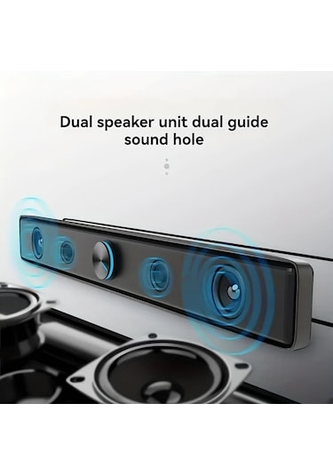 Willowhaven Siyah Usb Güçlü Kompakt Soundbar, Stereo Ses, Aux Girişi, Tv Ve Bilgisayar İçin