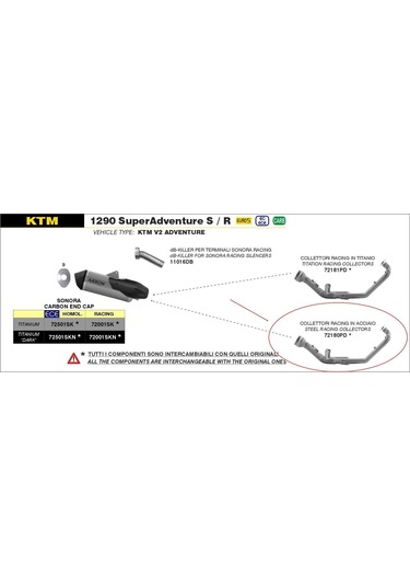 Arrow Ktm 1290 Adventure R/s Headers 21-23