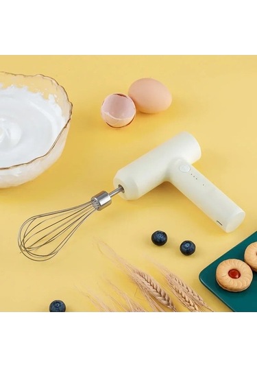 Ulzyvf Yumurta Yumurta Şarj Pişirme Pişirme Mutfak Mikser Krem Kek Hız Hamur Gıda Elektrikli El Edilebilir Çırpma Çırpıcı Çırpıcı Beyaz Beyaz Araçları 3 Dc Beyaz