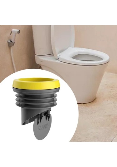 Pazly Suntek Tuvalet Flanş Conta Halkası Evrensel Gri Koku Önleme Gri