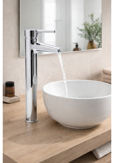 Nuss Lilyum Plus Yüksek Lavabo Bataryası Krom-n-9211 Krom