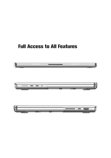 Apple Uyumlu MacBook Pro 2023 14 inç M2 Pro/Max A2779 Kılıf Sert Parlak Üst ve Alt Koruma Kapağı