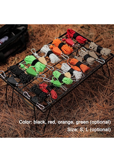 Reedark Alüminyum Nylon Tente Sabitleyici - Hızlı Rope Uzunluğu Ayarlama Kayısı - Parlak 4mm Kordon - Kırmızı Küçük Boy Kırmızı