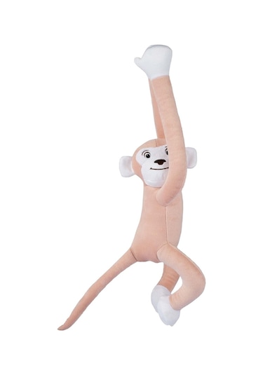 Boumini Toys Boyuna Sarılan Pelüş Maymun Pembe Elleri Çıtçıtlı 55 CM - Pembe