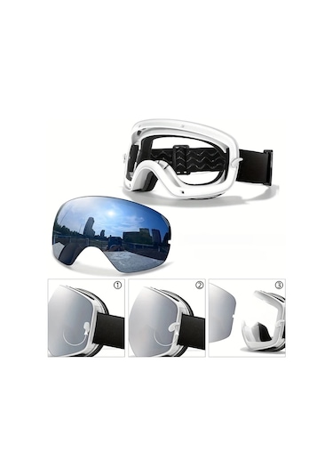 Oldfriend Sa1 Oa Bulaşmaz Kar Gözlüğü Rüzgar Geçirmez Unisex Tpu Çerçeve Uv Koruma