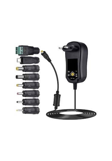 S-Link Sl-129C 3V/4,5V/5V/6V/7,5V/9V/12V 2A 24W (5.5x2.1) 8 Uçlu