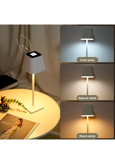 Cbtx Ml-g06 Göz Korumalı Masa Işığı Kademesiz Kısılabilir Masa Lambası, 4000mah Pil - Beyaz