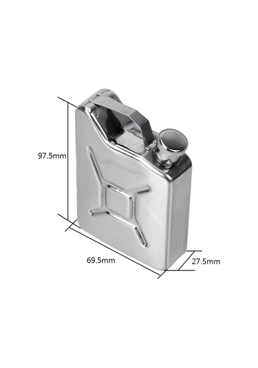 Benzin Kovası Tarzı Alkol Şarap Konteyneri 5 Oz Paslanmaz Çelik Anti Kayma Parti Bar Ev Taşınabilir Viski Votka Şişesi Kiti