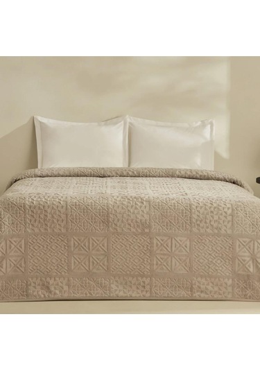 Karaca Home Rita Açık Gri Tek Kişilik Emboss Battaniye Açık Gri