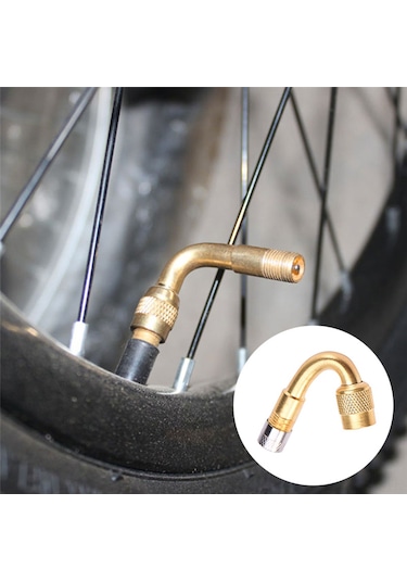 Shineyee Tamir Ve Lastik Hava Takibi İçin Bakır Vana Memesi Metal Uzatma Çubuğu 90 Derece - Araç, Motosiklet, Kamyon Uyumlu