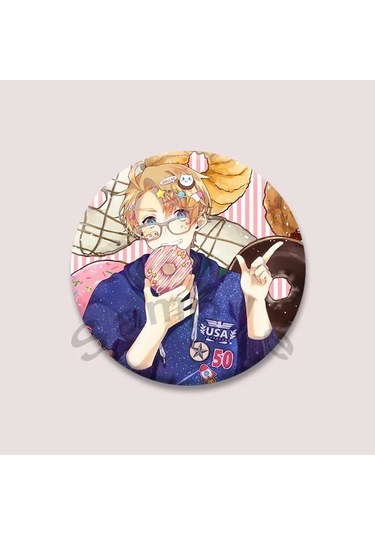 Anime Hetalia Dünya Yıldızı Broş Sırt Çantası Şapka Dekorasyon Karikatür Karakter Emaye 58mm Style 21 58mm Çok Renkli