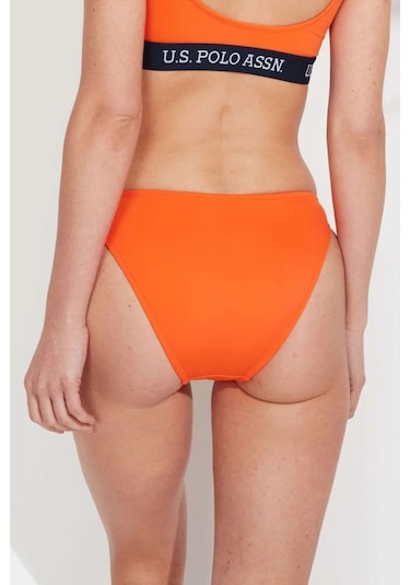 U.S. Polo Assn. Kadın Turuncu Ince Kenar Bikini Alt Turuncu