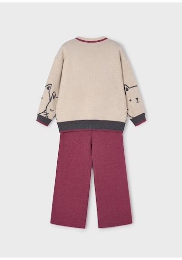 Mayoral Kız Çocuk Triko Takım 4583 Bordo