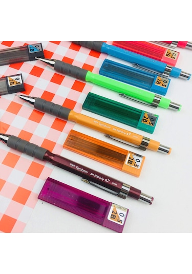 Tombow Sh-300 Grip Mekanik Versatil Kalem 0.7 Mm Koyu Pembe