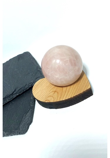 Pembe Kuvars Taş Küre