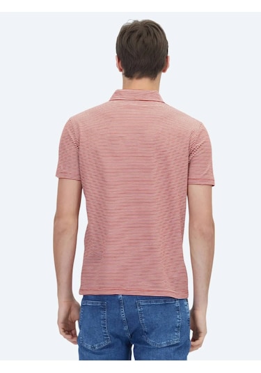 Kip Kiremit Polo Yaka %100 Pamuk T-shirt KIREMIT