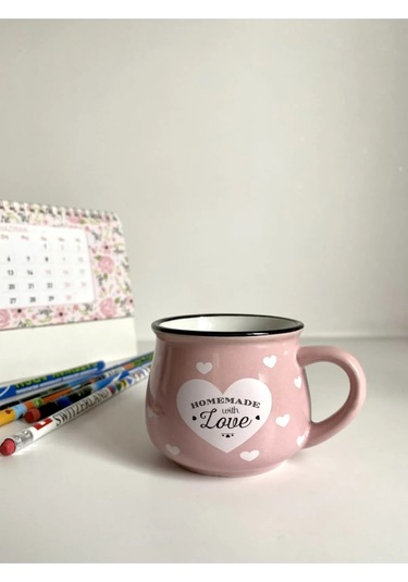 Kupa Fincan Bardak 150 Ml Hediyelik - Pembe Pembe