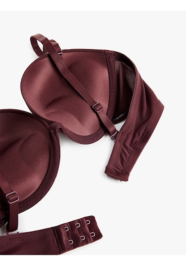 Koton Rahat Kalıp Ekstra Dolgulu Destekli Sütyen Şarap 6wlk10006mk Şarap