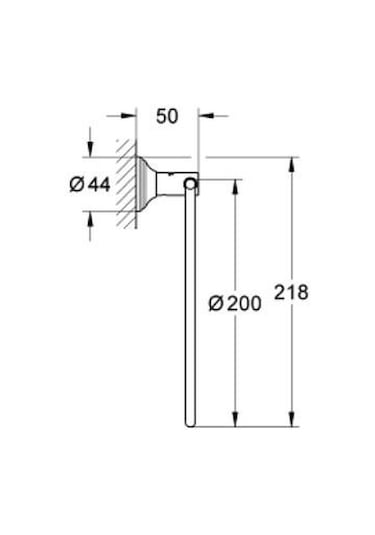 Grohe Essentials Halka Havluluk - 40655001 Gümüş