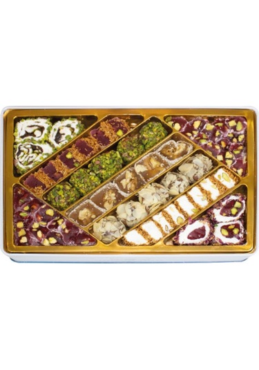 Tuğba Kuruyemiş Geleneksel Tatlar Metal Kutu Lokum 540gr Turkish Delight