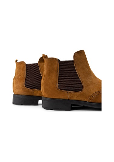Deery Hakiki Süet Taba Rengi Chelsea Erkek Bot - 01622mtbac03 Taba