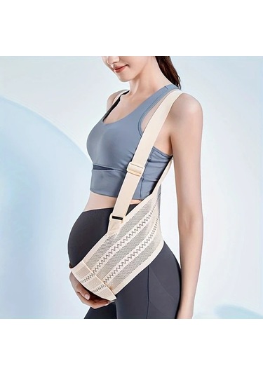 Elmpaly Hamilelik Korse Açık Kahverengi Xl Nefes Alabilir Karın Askısı Gebelikte Rahatlık