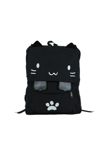 Zyzqstore Sevimli Kedi Nakış Okul Laptop Sırt Çantası Karikatür Kedi Çok Renkli Sırt Çantası Çok Renkli