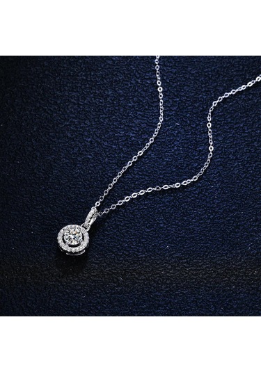 Tancise S925 Ayar Gümüş Mozanit Lüks Kişilik Kolye Kolye Kadın Klasik Gelgit Kolye Kolye Parti Hediye Gümüş