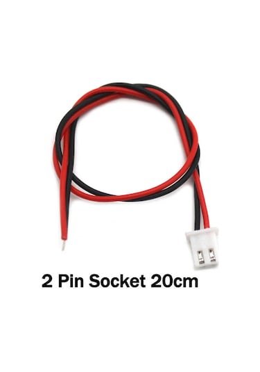 Jst-xh 2.54mm 2 Pin 26awg 20cm Tek Damarlı Dişi Bağlantı Kablosu