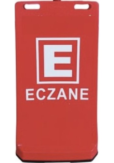 Eczane Baskılı Çift Yön Ultra Levhalı Reklam Dubası Kırmızı Renk 7.5 Kg