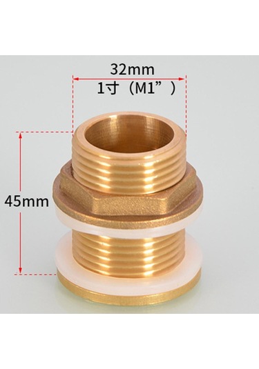 Suntek Kauçuk Halka Dn25 45mm Ile Pirinç Su Deposu Konektörü