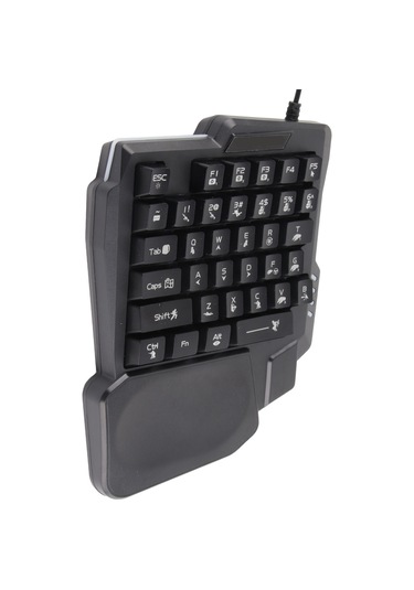 Xindoker K13 Tek El Oyun Klavyesi, 35 Tuşlu Usb Kablolu, 3 Renkli Arka Işık, Su Geçirmez, Dürtme Dirençli, Bilgisayar Ve Mobil Oyunlar İçin