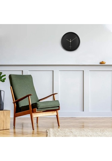 Hfambition Modern Sessiz Metal Duvar Saati, 12 İnç, Minimalist Tasarım, Yüksek Kalite, Hediye Seçeneği Çok Renki