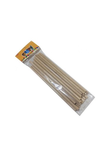 Puti Ahşap Renksiz Çöp Çubuğu Silindir