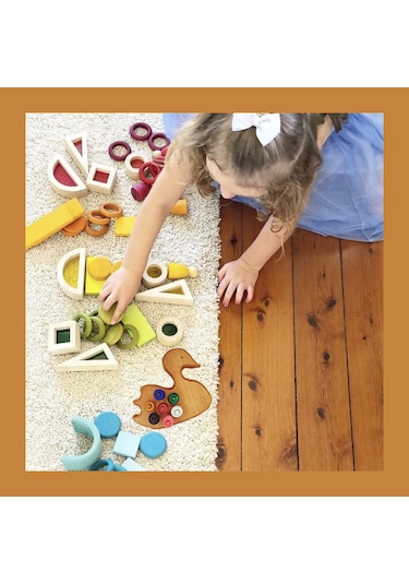 Boncuk Dizme Oyunu Ahşap Kuğu