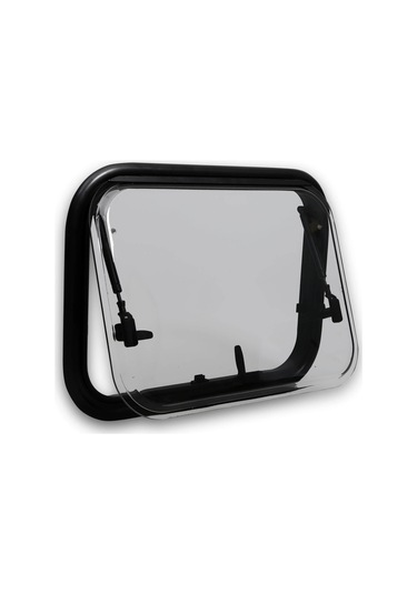 Babarvy 60x45cm 90 Amortisörlü Karavan Camı / Pencere Siyah