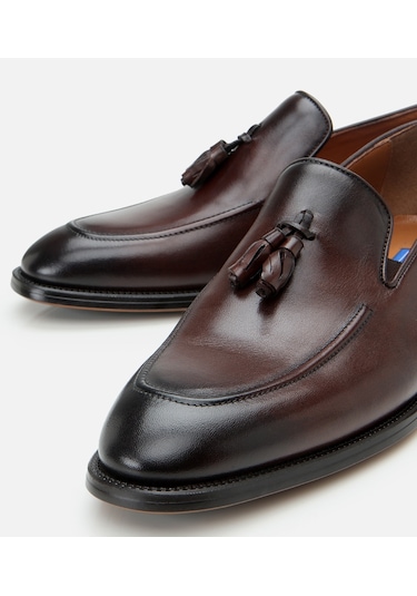 Hotiç Erkek Deri Kahverengi Püskül Detaylı Klasik Loafer 02ayh305270a480 Kahve-brown Kahverengi