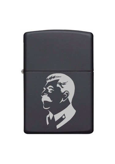 Josef Stalin Hatıra Çakmağı Lazer Silinmez Resimli Benzinli Hediyelik Çakmak Siyah