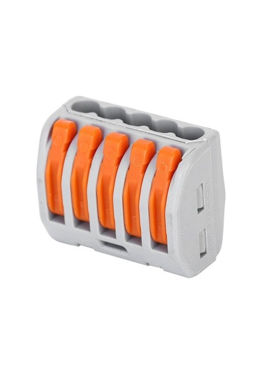 Besthome1 10 Adet 5 Yollu Gri Nylon Bağlayıcı, 250v 20a, Islak İzole, Sigortalı, Güvenli Ampul Montajı