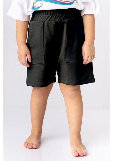 Zeyland Unisex Cepli Basic Şort-sıyah Siyah