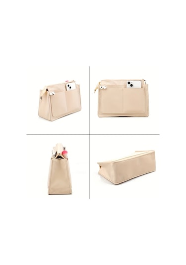 Fochsia Mikro Beyaz L Büyük Cep Katlanır Nylon El Çantası Saklama Torbası Gümüş Eskitme