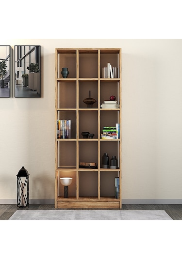 Efe Çok Raflı Kitaplık Çam - Ktb0302 Beyaz