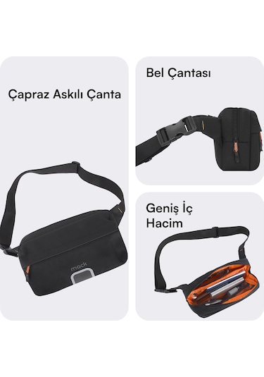 Mack Mce-1226 Explor Crossbody Seyahat Çantası Siyah