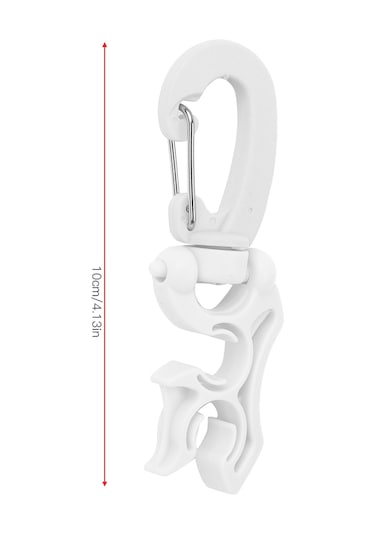 Ximistore9 Su Dalış Regülatör Borusu Tutucu, Bc'ye Hızlı Takılabilir Esnek Plastik Kanca, Alçak Basınç Borularını Sabitler - Beyaz