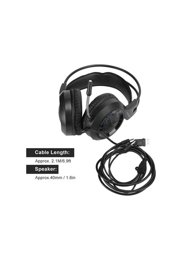 Stereo Oyun Kulaklığı, 3,5mm Fiş Gürültüsü,/pc İçin Led Işığı İle Mikrofonlu Kulak Kulaklıkları Üzerinde Engelleme