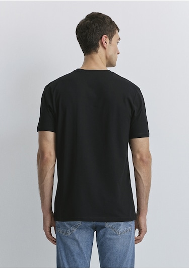 Mavi - Hav Baskılı Siyah Tişört 0612759-900 Siyah