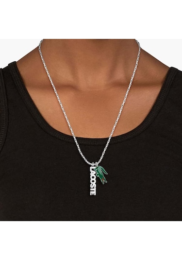 Lacoste Lacj2040487 Kadın Kolye Metalik Gri