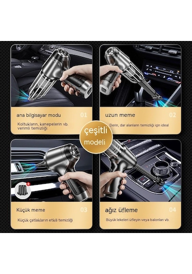 Araba Ev Tipi Fırçasız Yüksek Güçlü Üflemeli Süpürge