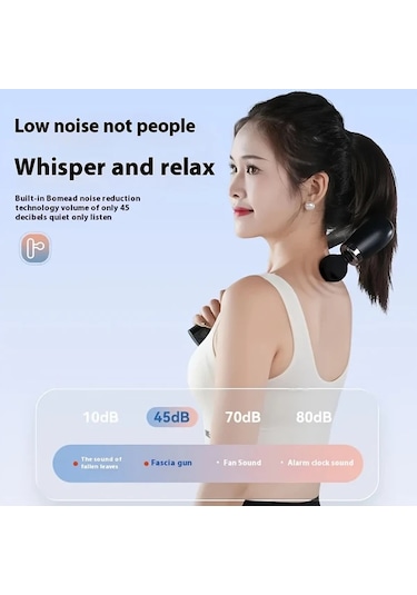 Fochsia Hooke Green Derin Doku Kas Gevşetici Masaj Tabancası Uzun Saplı 9 Masaj Modu 9 Şiddet Ayarı 4 Başlık Düşük Gürültü Usb Şarj Lcd Ekran Gri